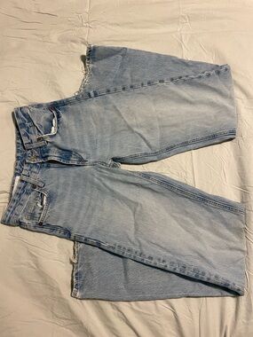 Zara Light Blue Straight-Leg Women's Jeans